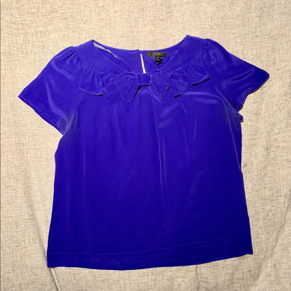 JCrew Silk short sleeved shirt 100% silk